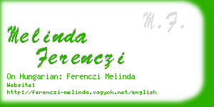 melinda ferenczi business card